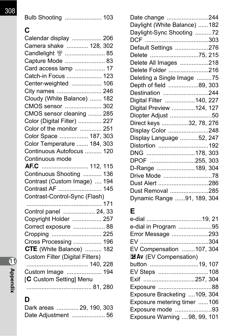 Pentax K-X User Manual | Page 310 / 324