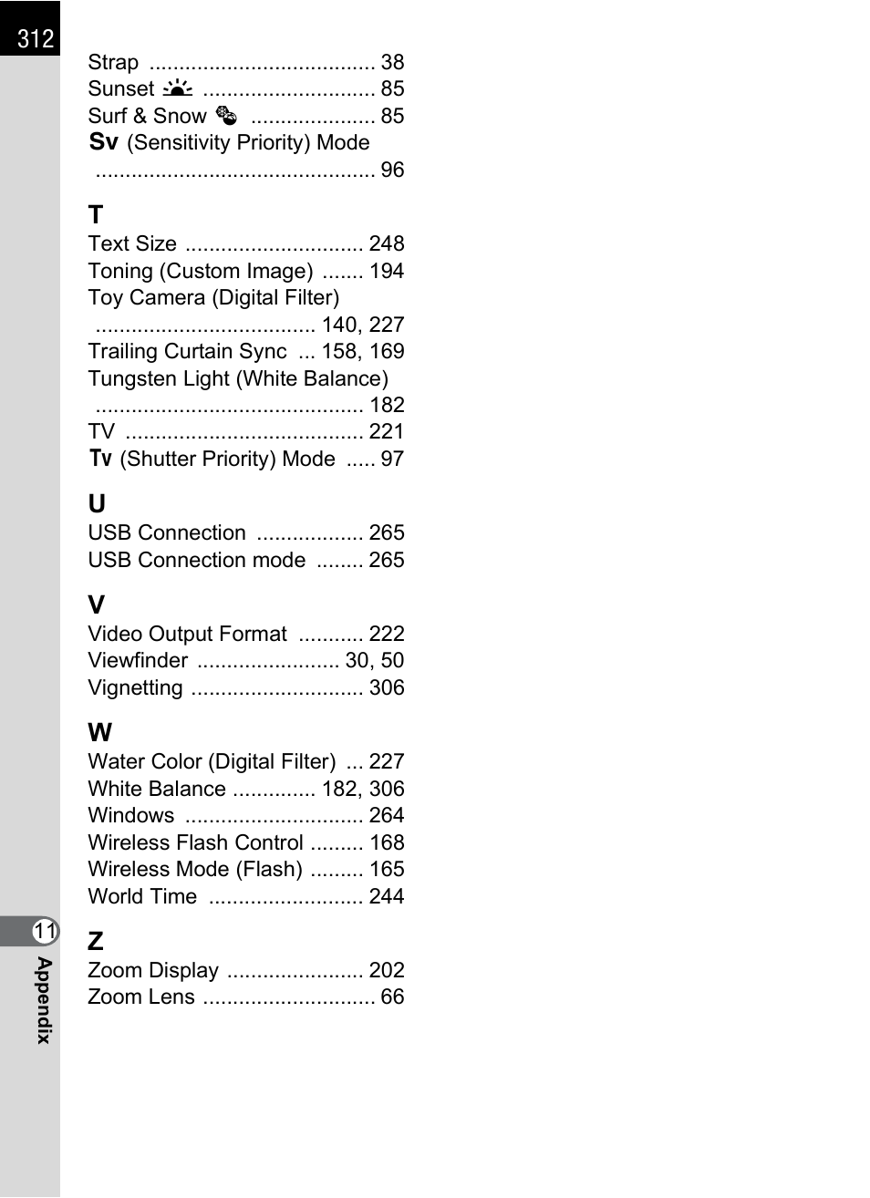 Pentax K-X User Manual | Page 314 / 324