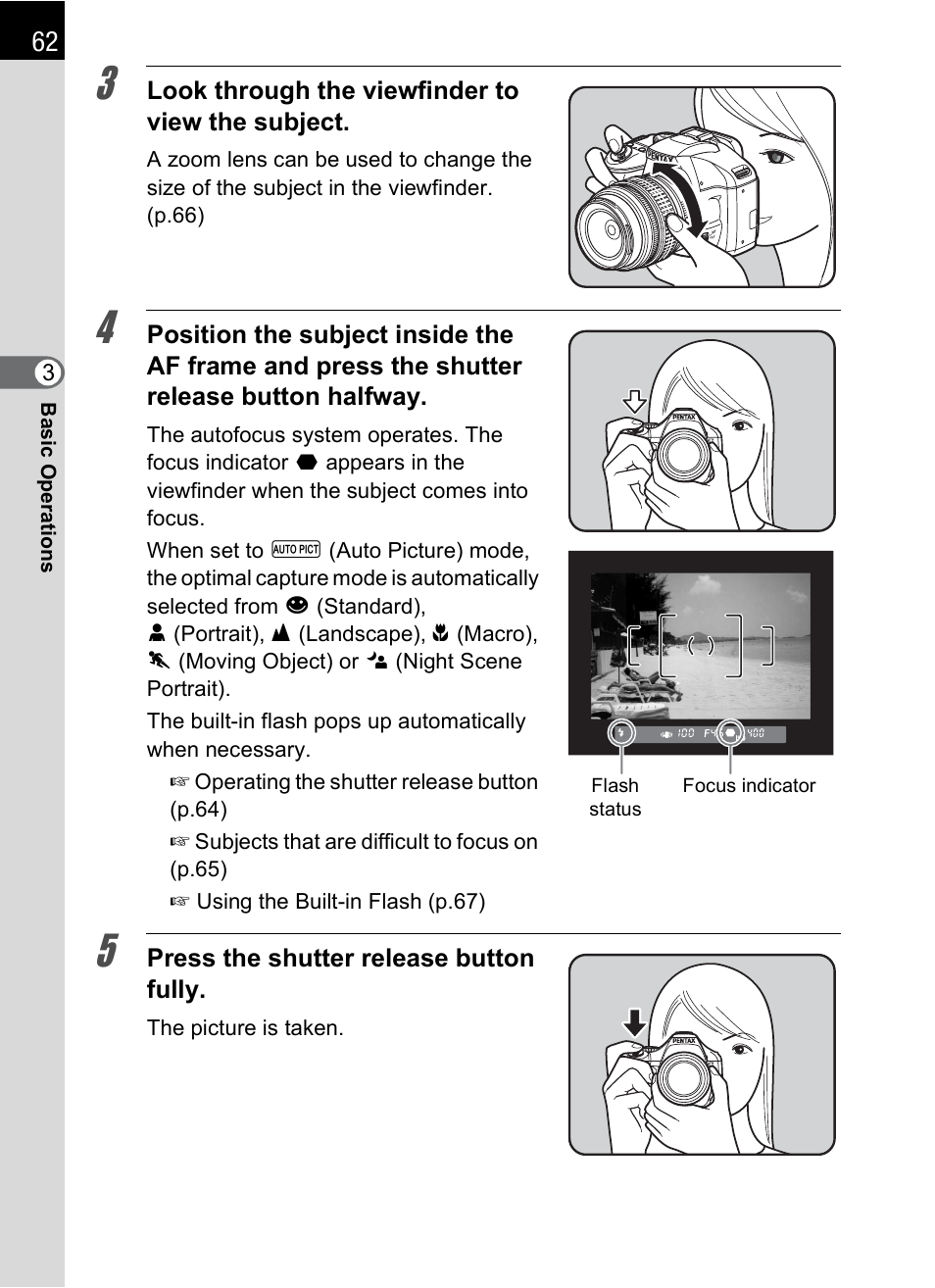 P.62 | Pentax K-X User Manual | Page 64 / 324