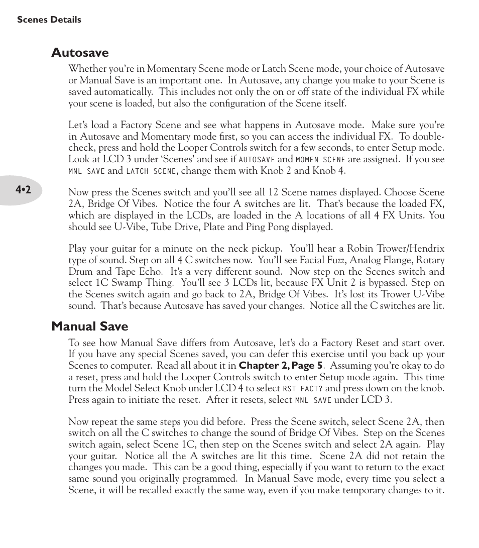 Autosave, Manual save | Line 6 M13 User Manual | Page 22 / 37