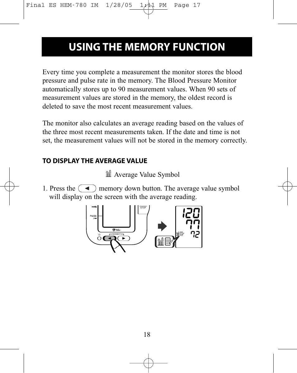 Omron HEM-780 User Manual | Page 18 / 28