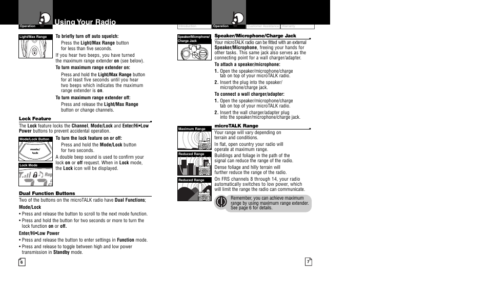 Using your radio | Cobra Electronics CXT450 User Manual | Page 6 / 15