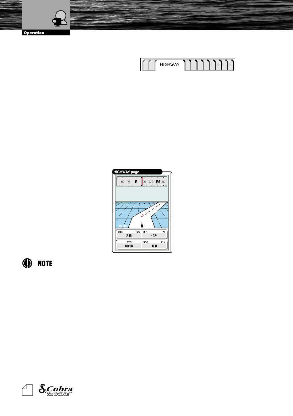 Description, Operations, Highway page | Cobra Electronics MC600Cx  EN User Manual | Page 35 / 102