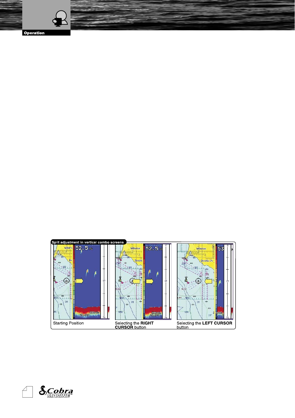 3 changing data options, Changing the size of windows, Changing data options | Combo mode page | Cobra Electronics MC600Cx  EN User Manual | Page 47 / 102