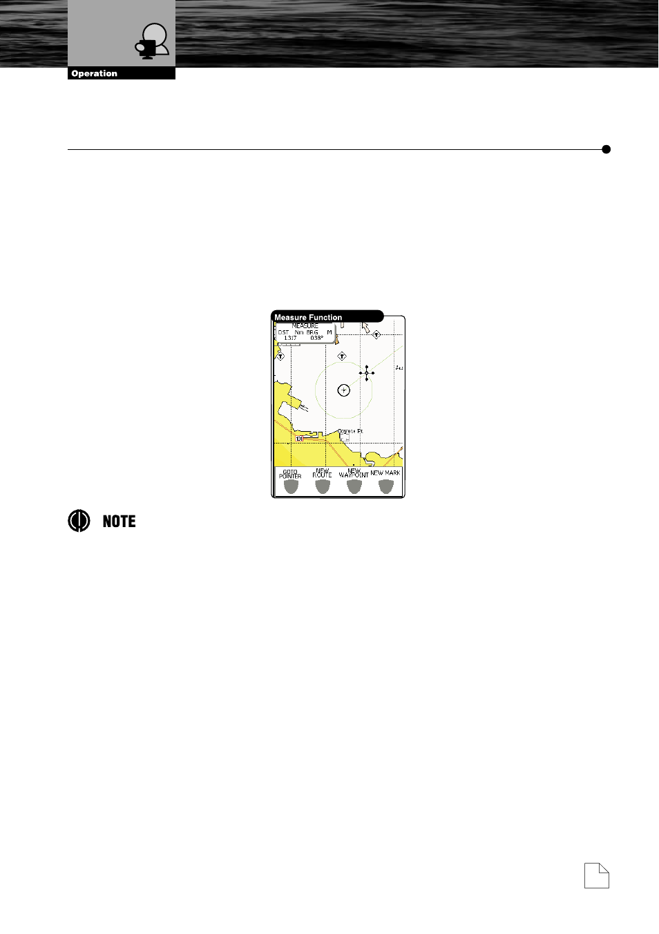 Advanced operation, Measure function, Advanced waypoint operations | Deleting a waypoint, Measure function advanced waypoint operations | Cobra Electronics MC600Cx  EN User Manual | Page 54 / 102