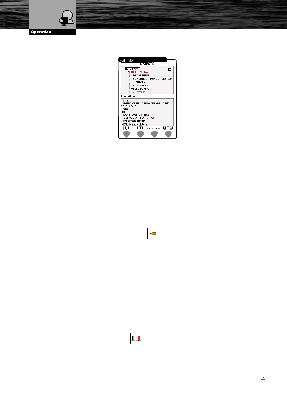 Current predictions, Dynamic nav aids, Info current predictions | Cobra Electronics MC600Cx  EN User Manual | Page 62 / 102