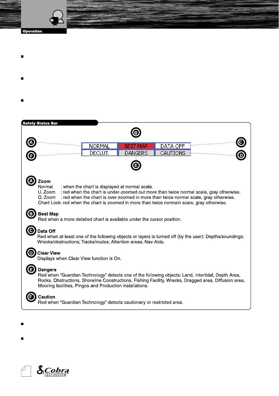 Chart settings | Cobra Electronics MC600Cx  EN User Manual | Page 71 / 102