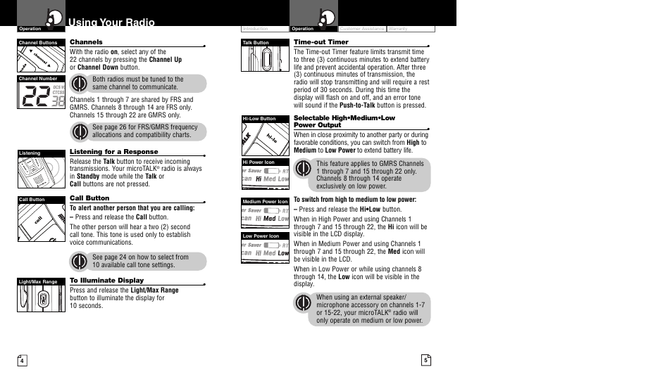 Using your radio | Cobra Electronics LI 7020WX User Manual | Page 5 / 17