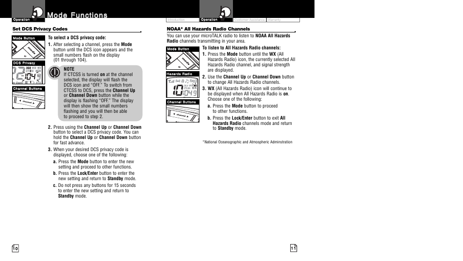 Mmo od de e f fu un nc cttiio on ns s | Cobra Electronics LI6700WX User Manual | Page 8 / 17