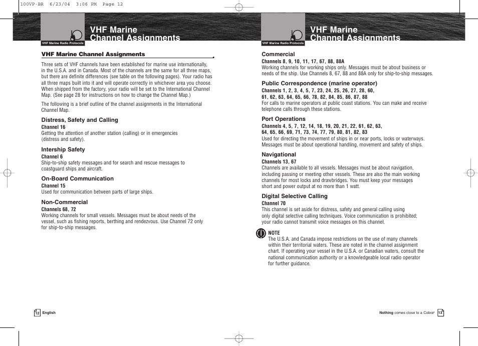 Cobra Electronics MR HH100 VP EU User Manual | Page 10 / 22