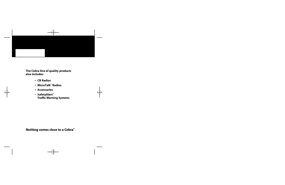 Nothing comes close to a co b ra | Cobra Electronics ESD-9100 User Manual | Page 13 / 15