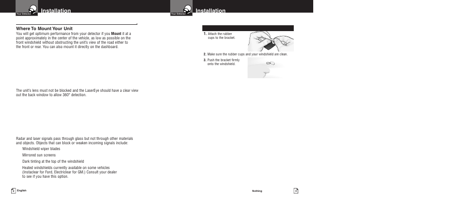 Installation, Where to mount your unit | Cobra Electronics PRO 7080 User Manual | Page 4 / 12
