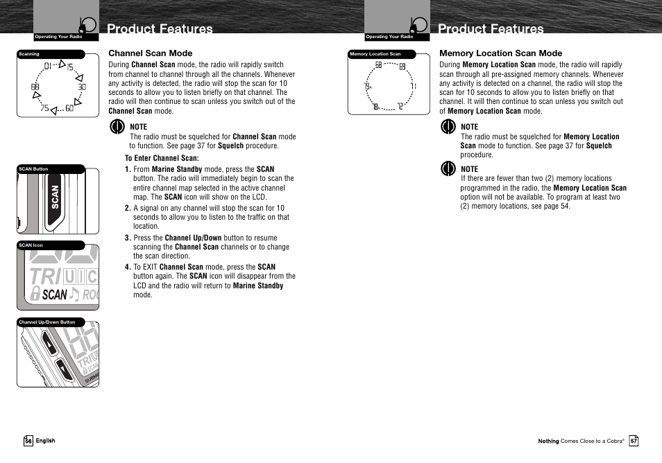Pprro od du uc ctt f fe ea attu urre es s | Cobra Electronics MRHH325VP User Manual | Page 32 / 35
