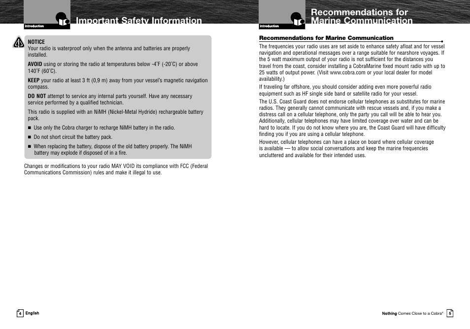 Cobra Electronics MRHH325VP User Manual | Page 6 / 35