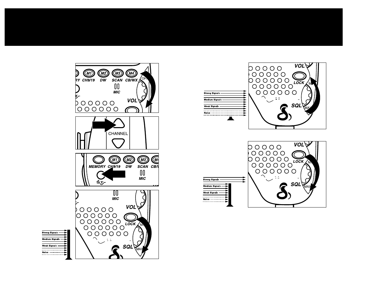 Operation, Setting the squelch | Cobra Electronics 75 WX ST User Manual | Page 10 / 21