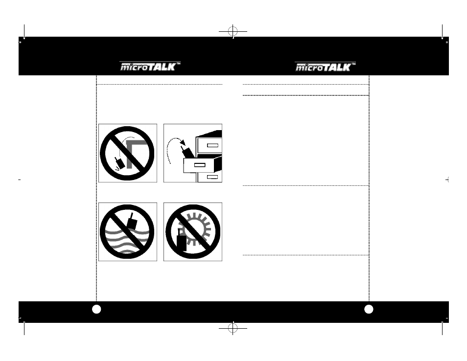 Specifications, Caring for your, Ca ring for your micro talk pro fessional ra d i o | Cobra Electronics microTalk Professional 2-Way Radio User Manual | Page 13 / 20
