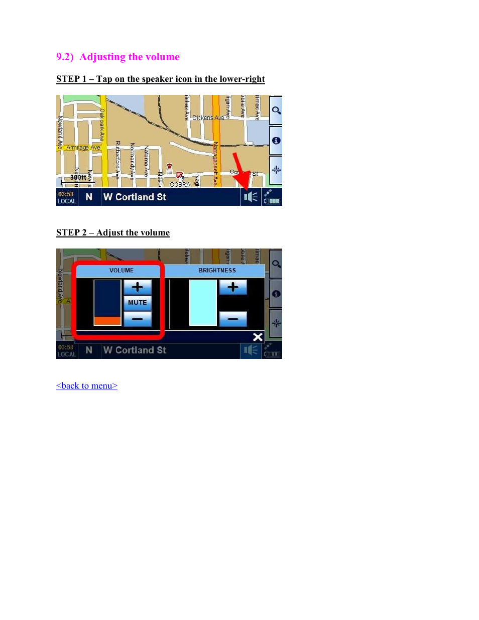 Adjusting the volume | Cobra Electronics PRO 5550 User Manual | Page 51 / 58