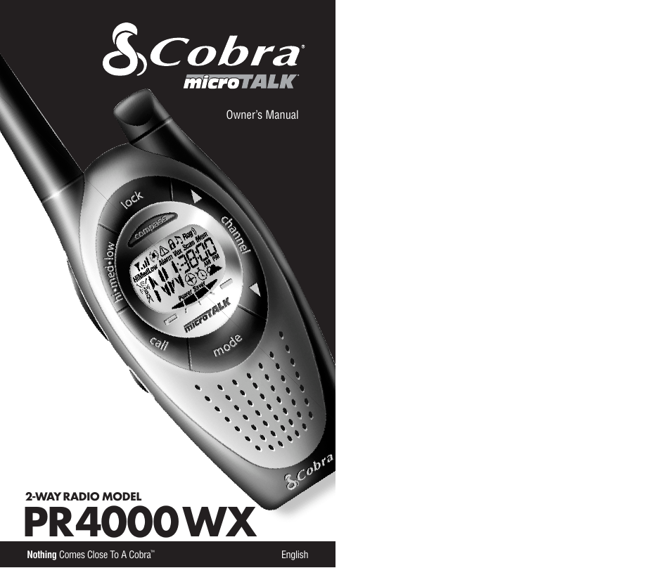 Cobra Electronics microTALK PR4000WX User Manual | 32 pages