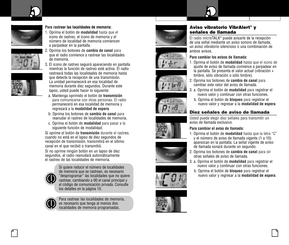 Uso del radio | Cobra Electronics microTALK PR4000WX User Manual | Page 27 / 32