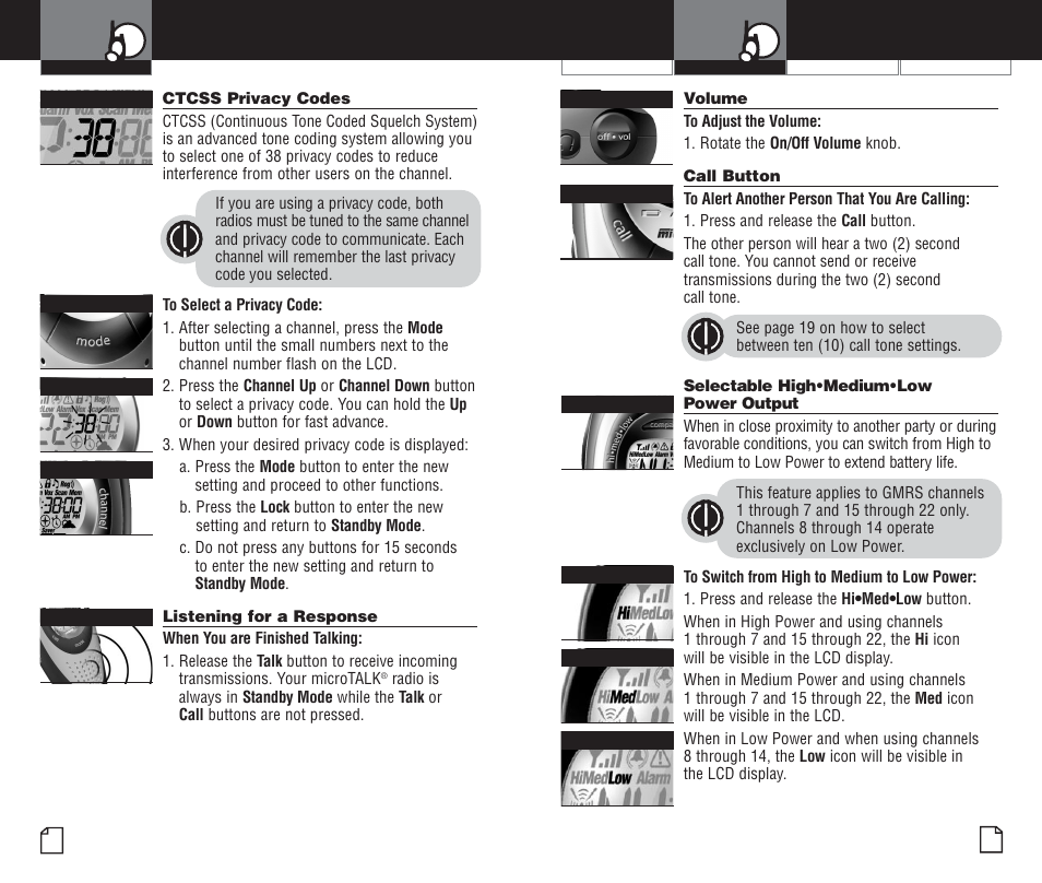 Using your radio | Cobra Electronics microTALK PR4000WX User Manual | Page 6 / 32