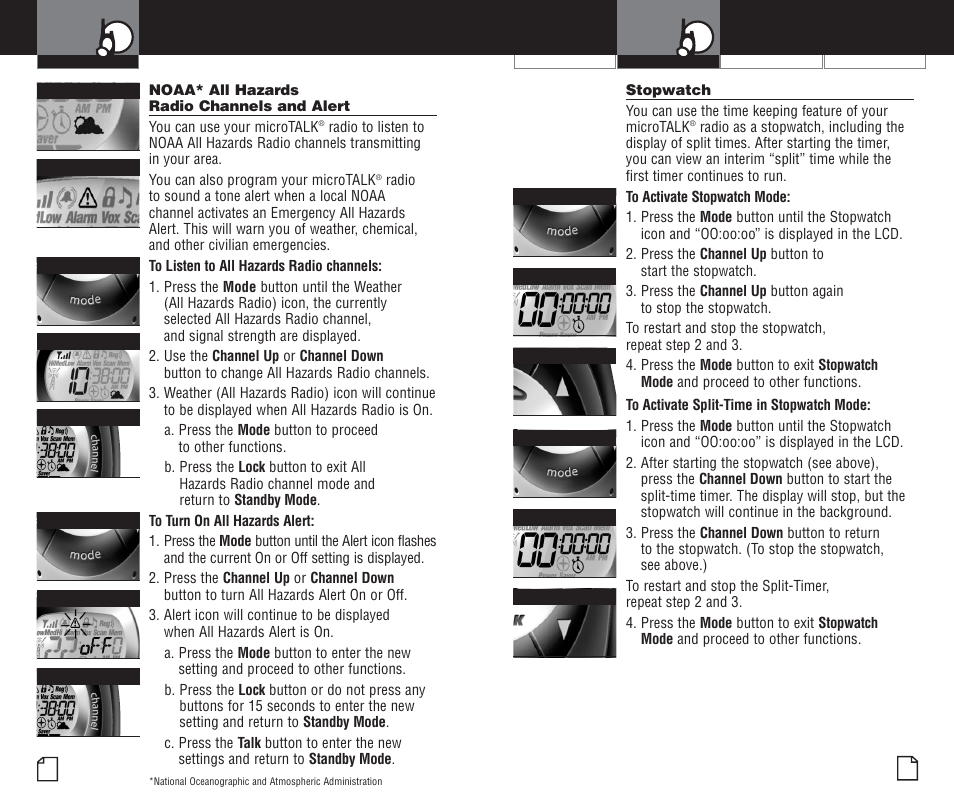 Using your radio | Cobra Electronics microTALK PR4000WX User Manual | Page 7 / 32