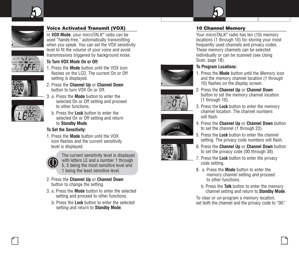 Using your radio | Cobra Electronics microTALK PR4000WX User Manual | Page 9 / 32