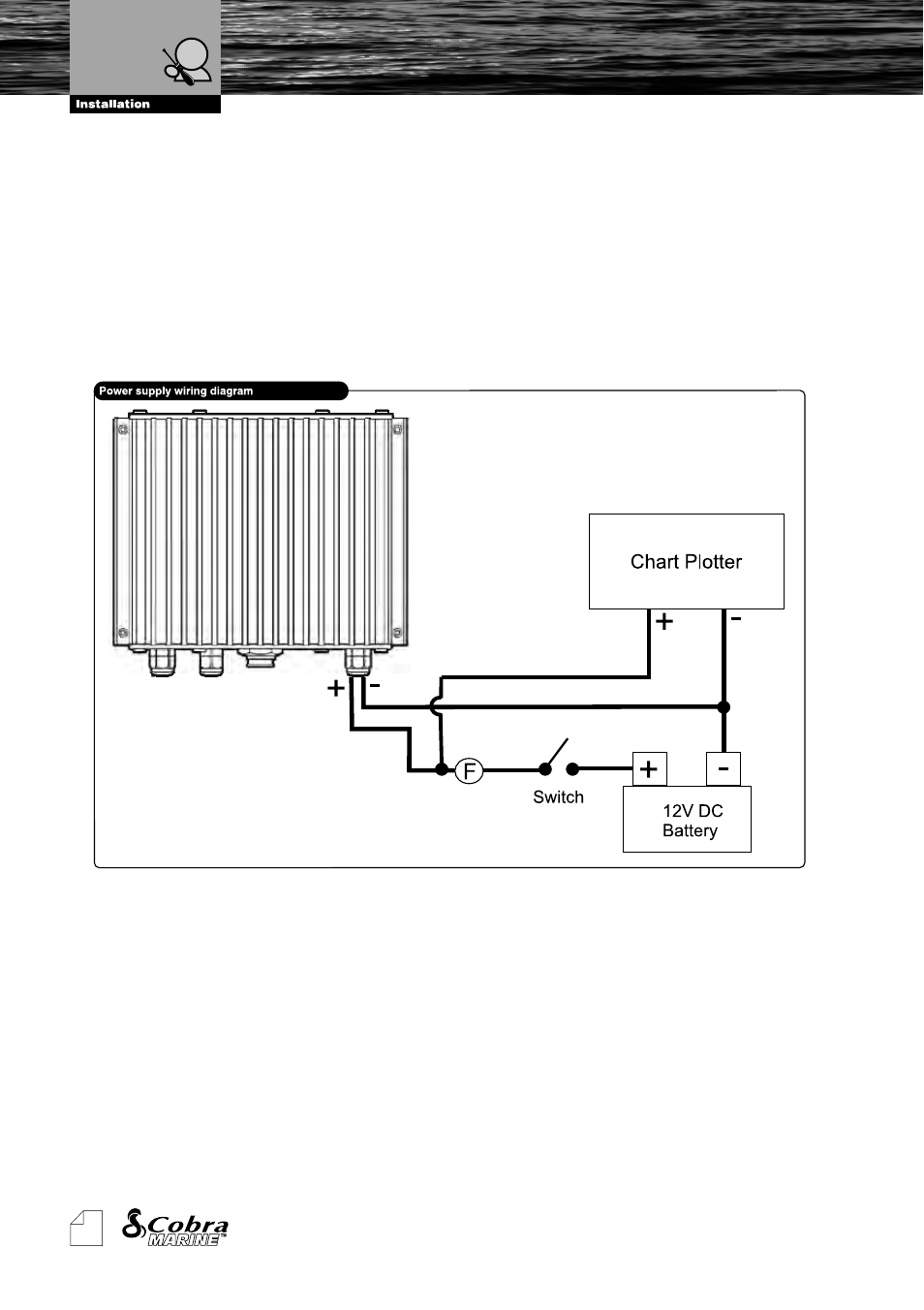 Power supply wiring diagram | Cobra Electronics MF 2500 User Manual | Page 13 / 23