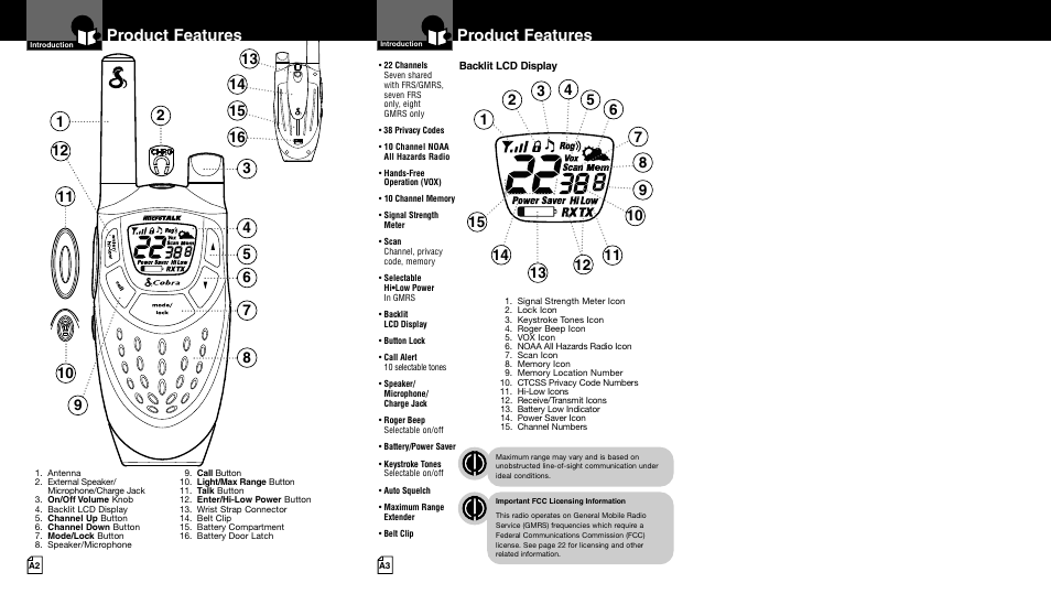 Product features | Cobra Electronics pr4500wx User Manual | Page 2 / 15