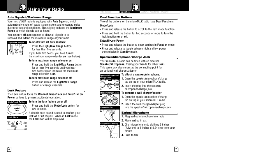 Using your radio | Cobra Electronics pr4500wx User Manual | Page 6 / 15