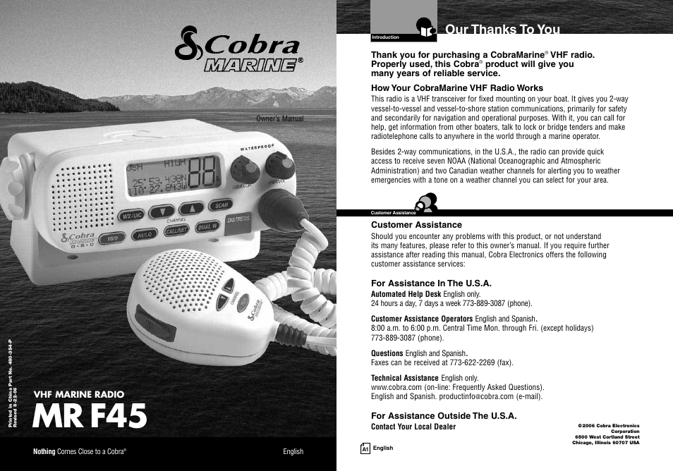 Cobra Electronics MRF45 User Manual | 38 pages