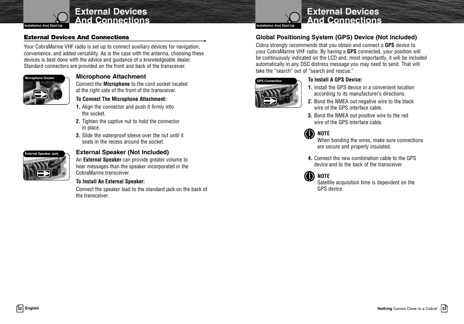 External devices and connections | Cobra Electronics MRF45 User Manual | Page 19 / 38