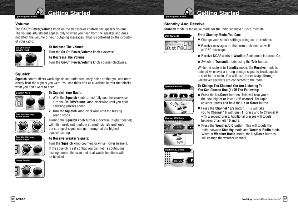 Getting started | Cobra Electronics MRF45 User Manual | Page 21 / 38