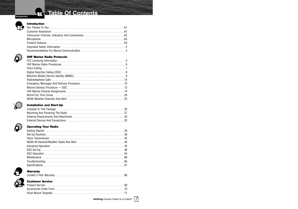 Cobra Electronics MRF45 User Manual | Page 3 / 38