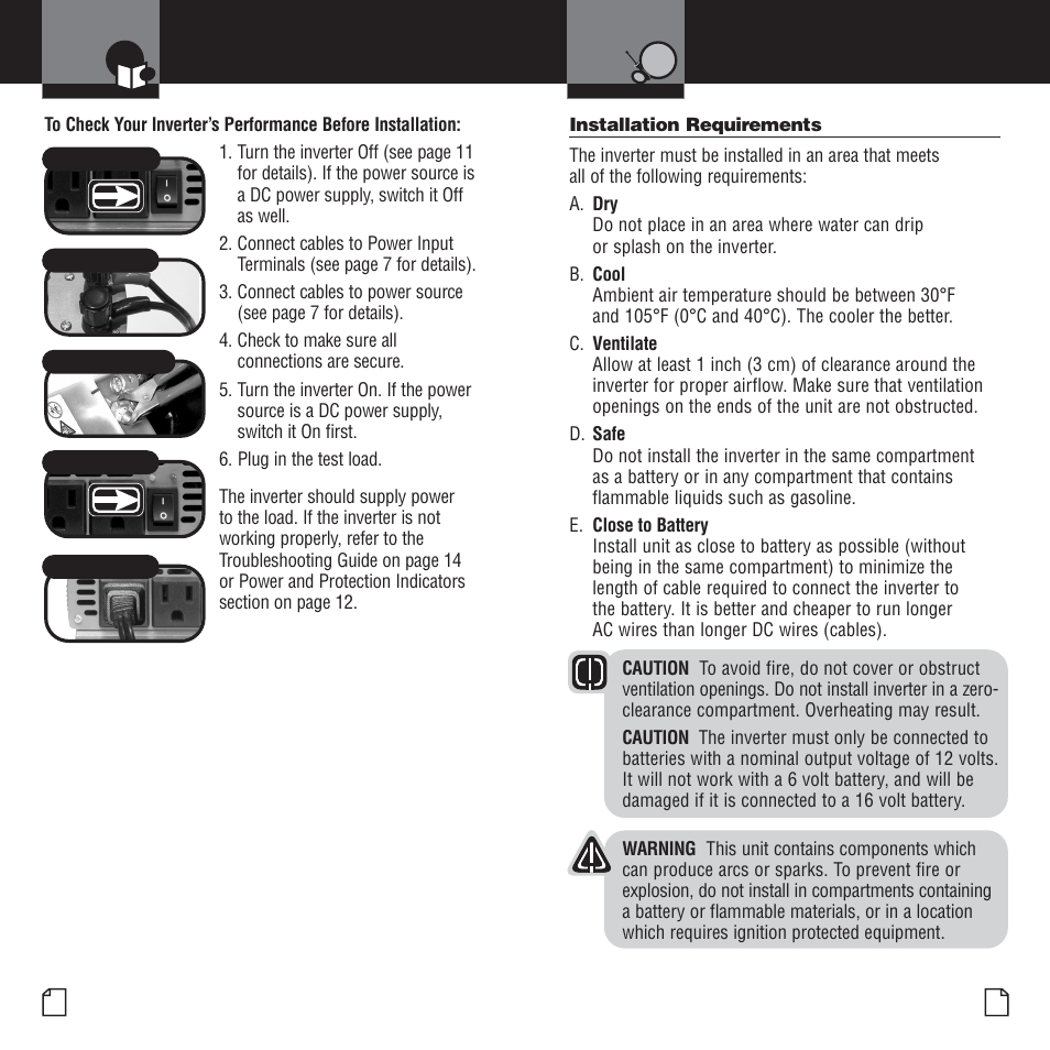 Installation requirements, Quick evaluation before installation | Cobra Electronics CPI 800 User Manual | Page 5 / 12