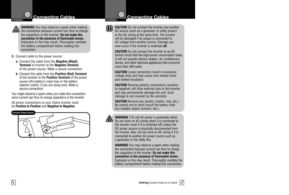 Connecting cables | Cobra Electronics CPI 480 User Manual | Page 7 / 11