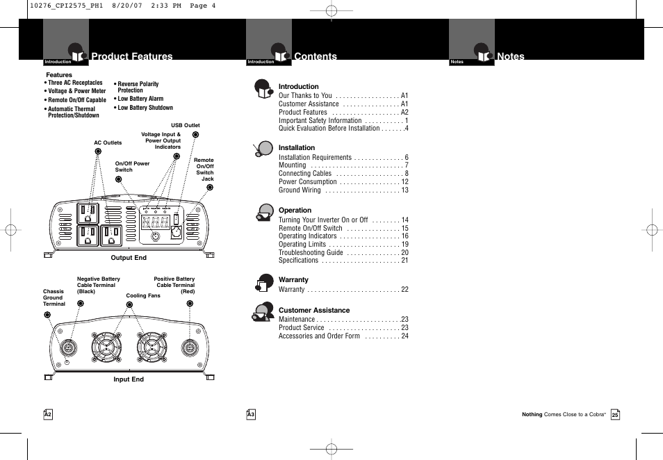 Cobra Electronics CPI 2575 User Manual | Page 2 / 15