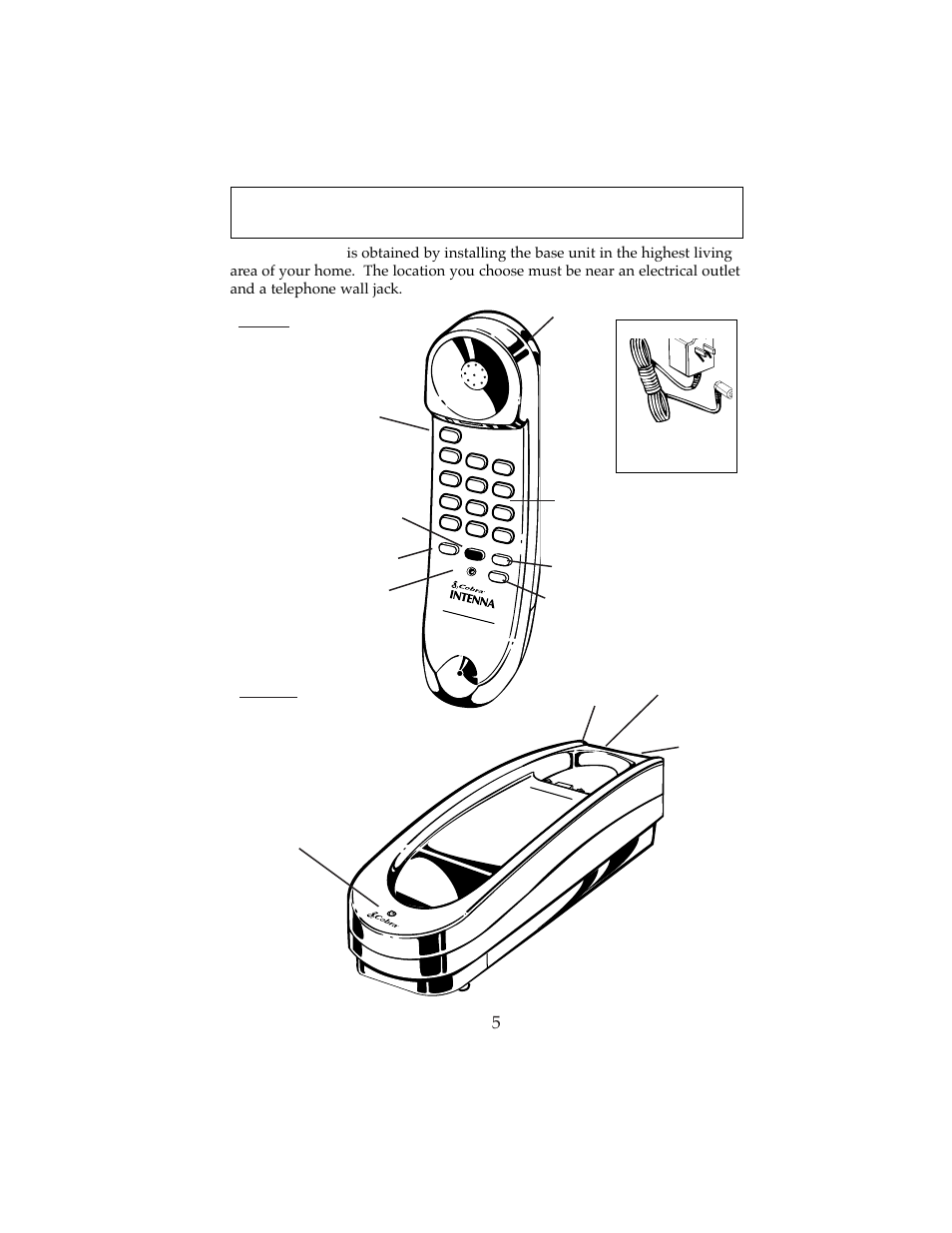 Installation information, Ac adapter handset base unit, Charge indicator | Illuminated keypad, Internal antenna | Cobra Electronics NavOne 2500 User Manual | Page 6 / 20