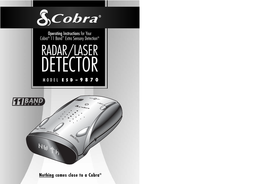Cobra Electronics ESD-9870 User Manual | 21 pages