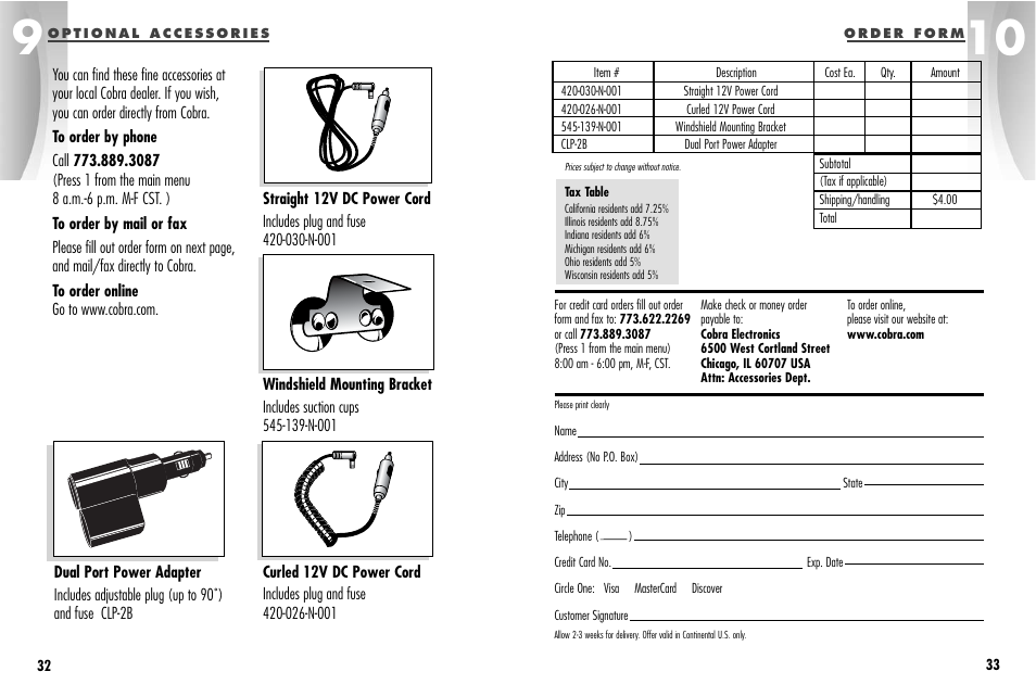 Cobra Electronics ESD-9870 User Manual | Page 20 / 21