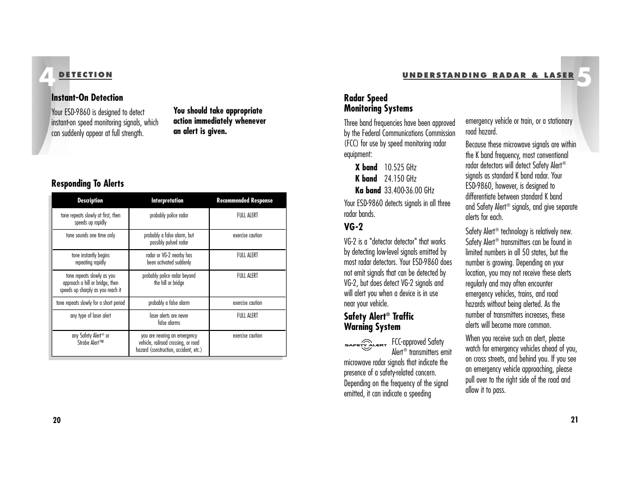 Cobra Electronics ESD9860 User Manual | Page 13 / 18