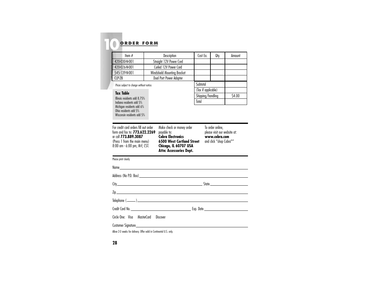 Cobra Electronics ESD9860 User Manual | Page 17 / 18