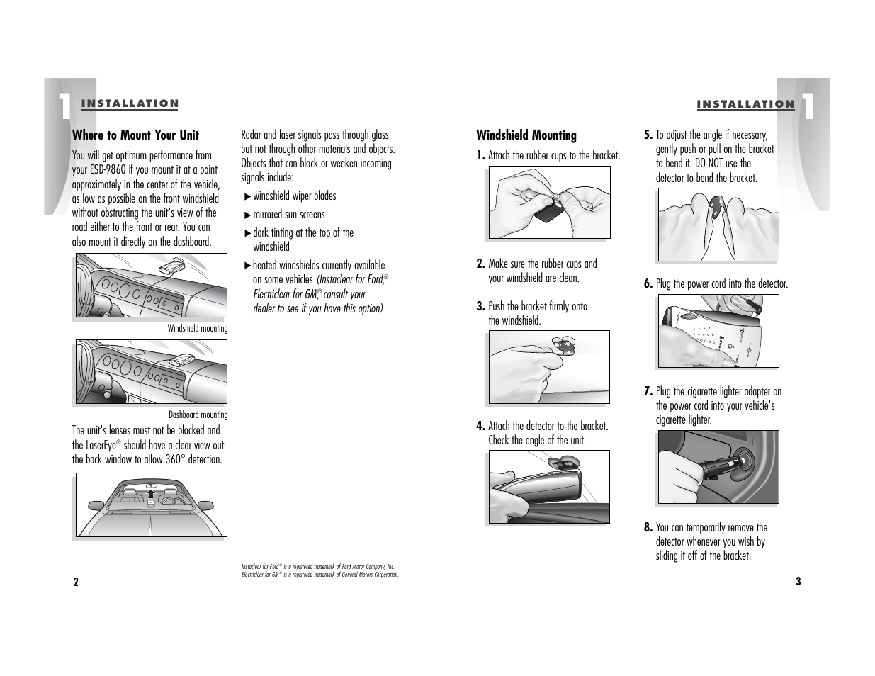 Cobra Electronics ESD9860 User Manual | Page 4 / 18