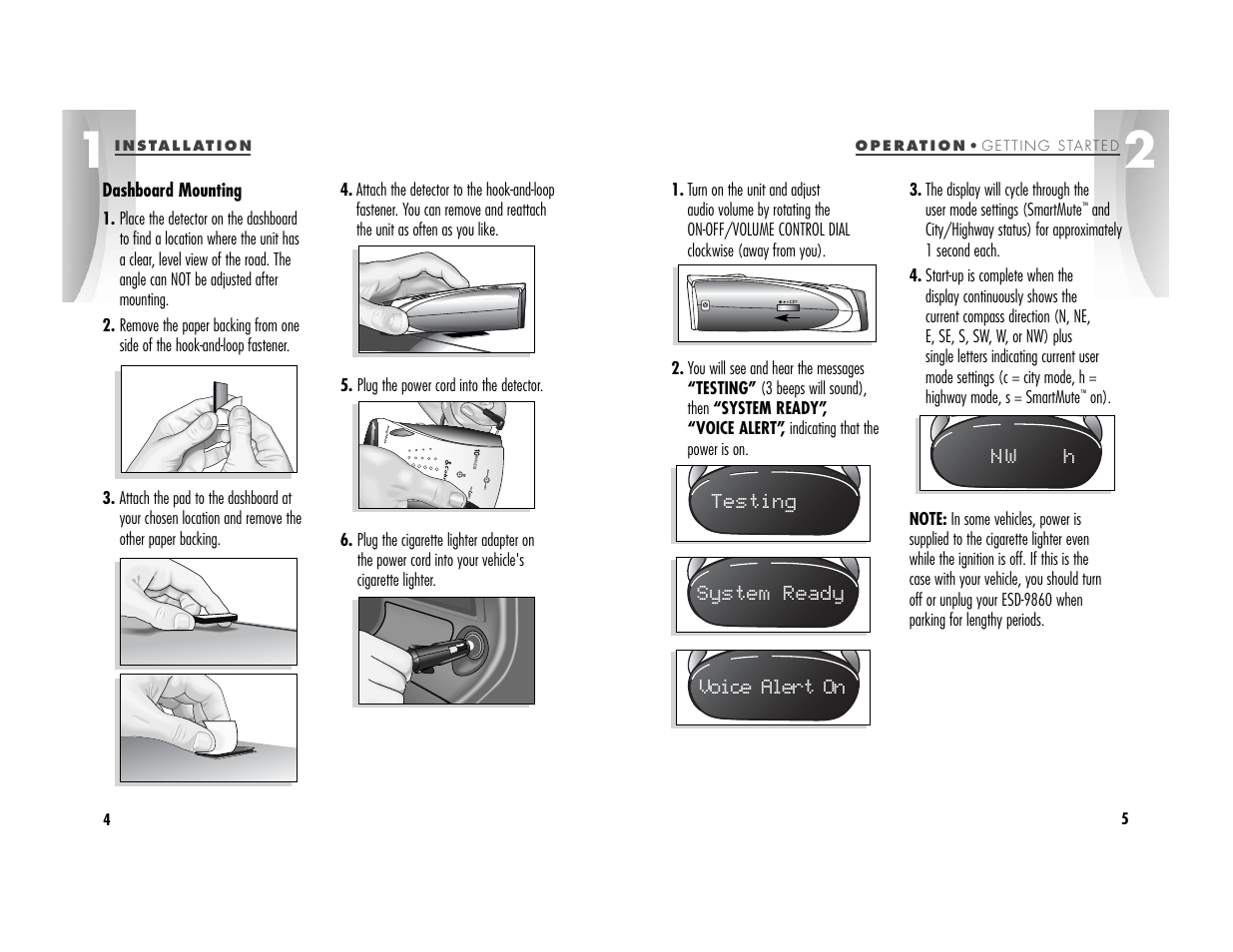 Cobra Electronics ESD9860 User Manual | Page 5 / 18