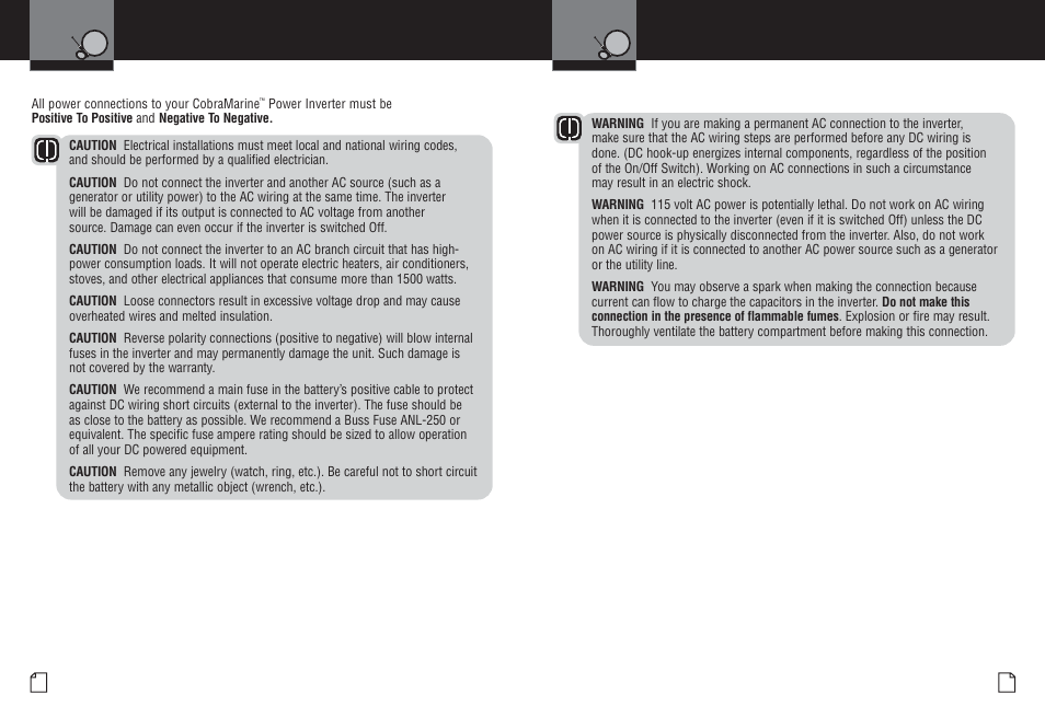 Connecting cables | Cobra Electronics CPI M1500 User Manual | Page 8 / 16