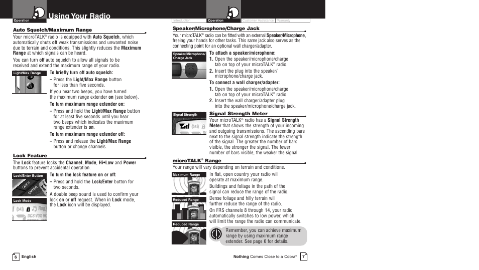 Using your radio | Cobra Electronics LI 6000WX User Manual | Page 7 / 20