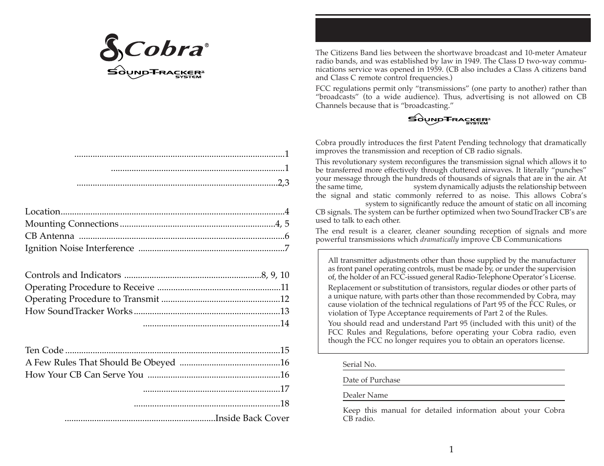 The cb story, Citizens band 2-way mobile radio, How to use your | Model 29 ltd st | Cobra Electronics 29 LTD ST User Manual | Page 2 / 11