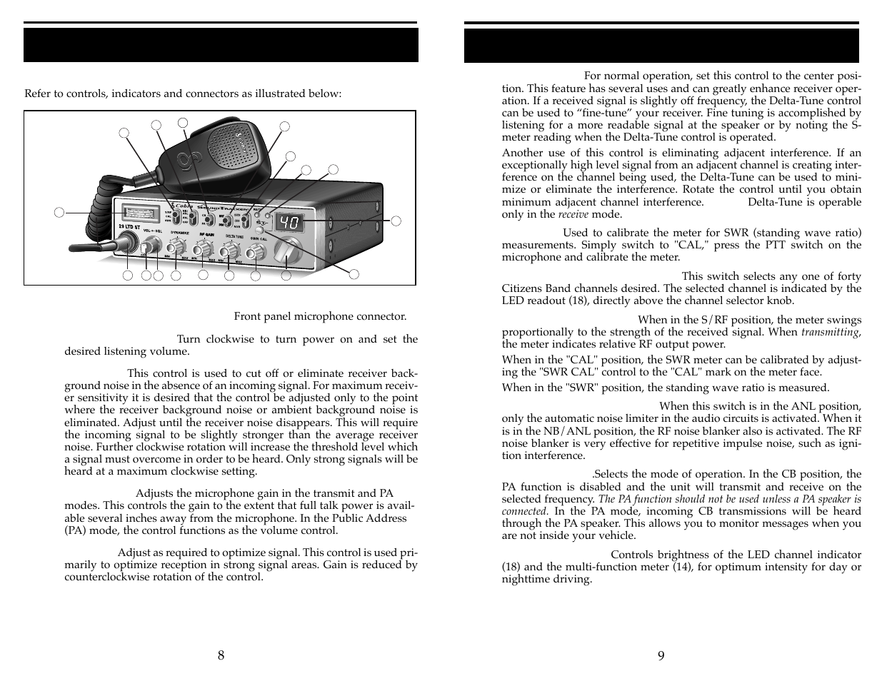 Operation (cont.), Operation | Cobra Electronics 29 LTD ST User Manual | Page 6 / 11