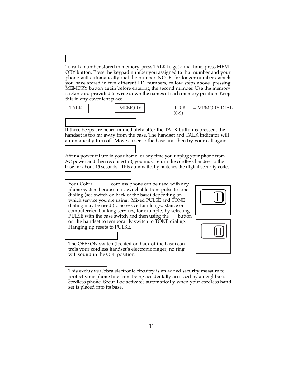 Cobra Electronics CP-2501 User Manual | Page 12 / 20