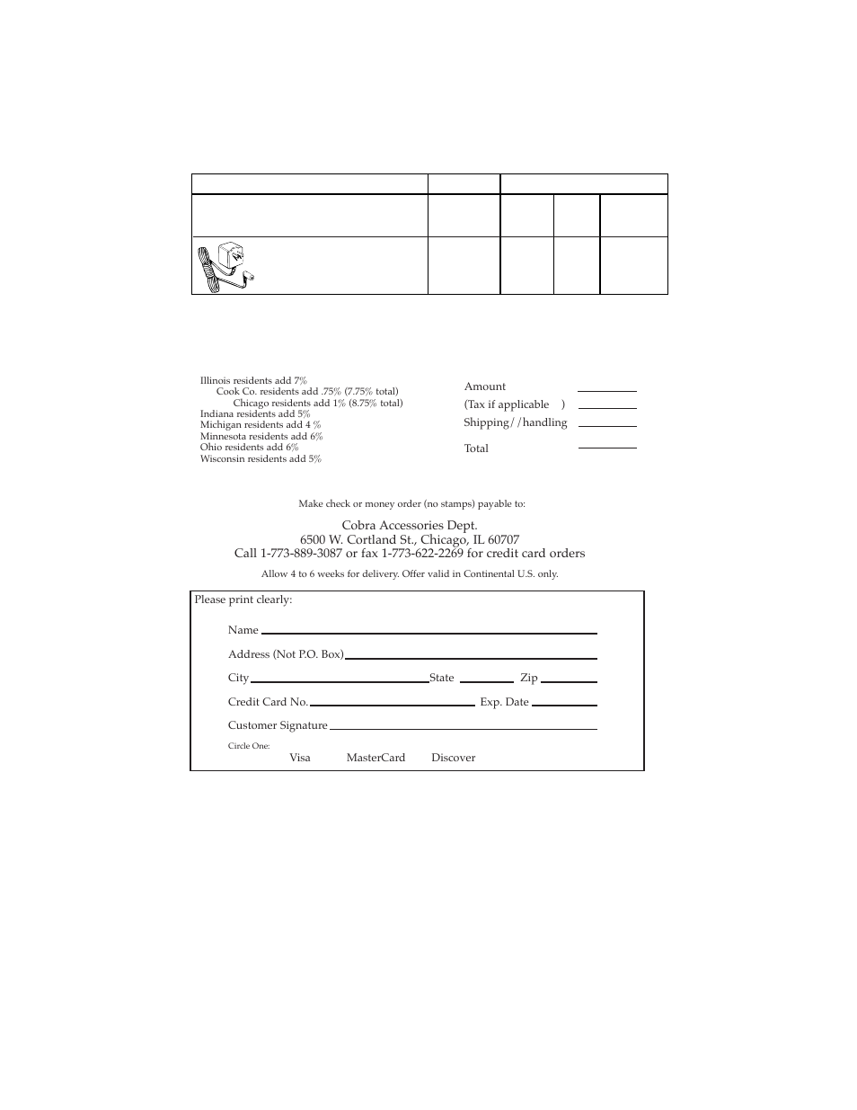 Cobra cordless phone accessories | Cobra Electronics CP-2501 User Manual | Page 19 / 20