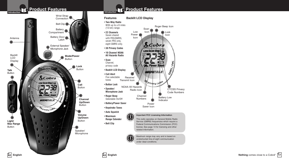 Product features | Cobra Electronics PR590WX User Manual | Page 2 / 11